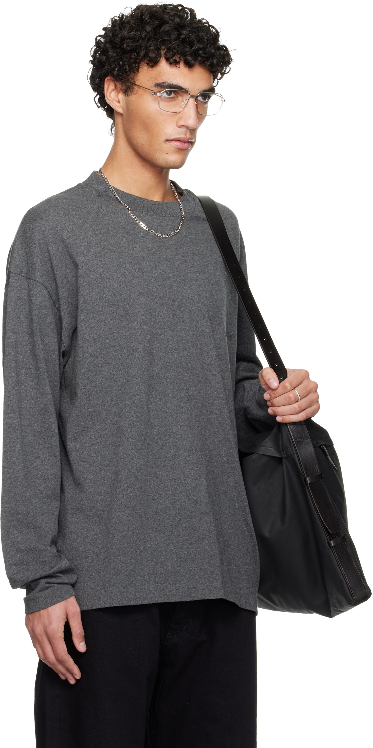 Fear of God ESSENTIALS Gray Holiday Classic Long Sleeve T-shirt