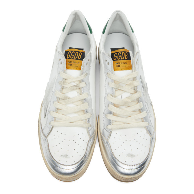 【Golden 】Deluxe Brand Ball Star シルバー Ball Star LAB in silver leather with black suede star and