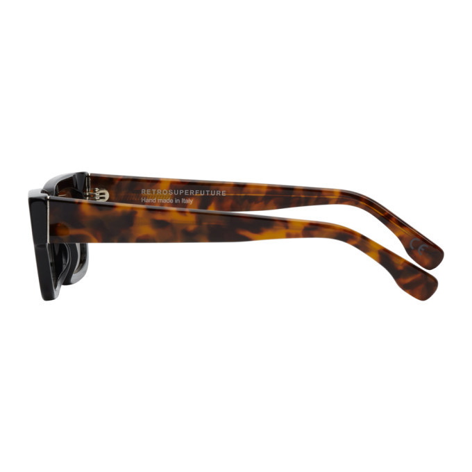RETROSUPERFUTURE Black Mark Roma Rectangle Sunglasses RETROSUPERFUTURE