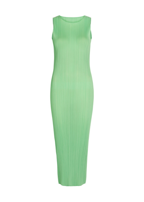 Photo: Pleats Please Issey Miyake Pleated Woven Midi Dress Light Green