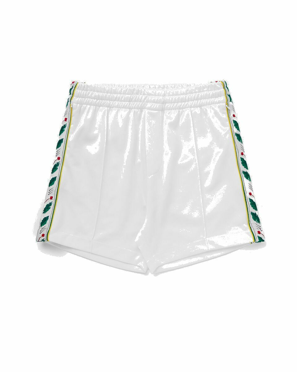 Photo: Casablanca Mens Seasonal Laurel Track Shorts White - Mens - Sport & Team Shorts
