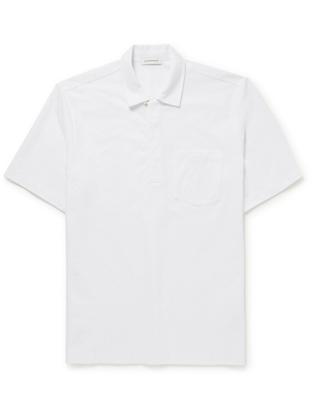 Photo: Club Monaco - Cotton-Blend Twill Polo Shirt - White