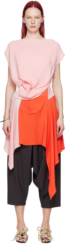 Photo: Kiko Kostadinov Pink & Orange Jogokba Midi Dress