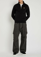 Belstaff Half-zip Logo Cotton Sweatshirt Black