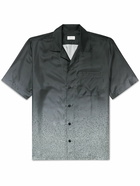 Brioni - Convertible-Collar Printed Silk Shirt - Gray