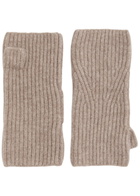 Loop Cashmere Fingerless Cashmere Mittens - Beige - One Size