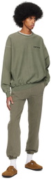 Awake NY Green Embroidered Sweatshirt