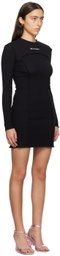 Palm Angels Black Rib Minidress