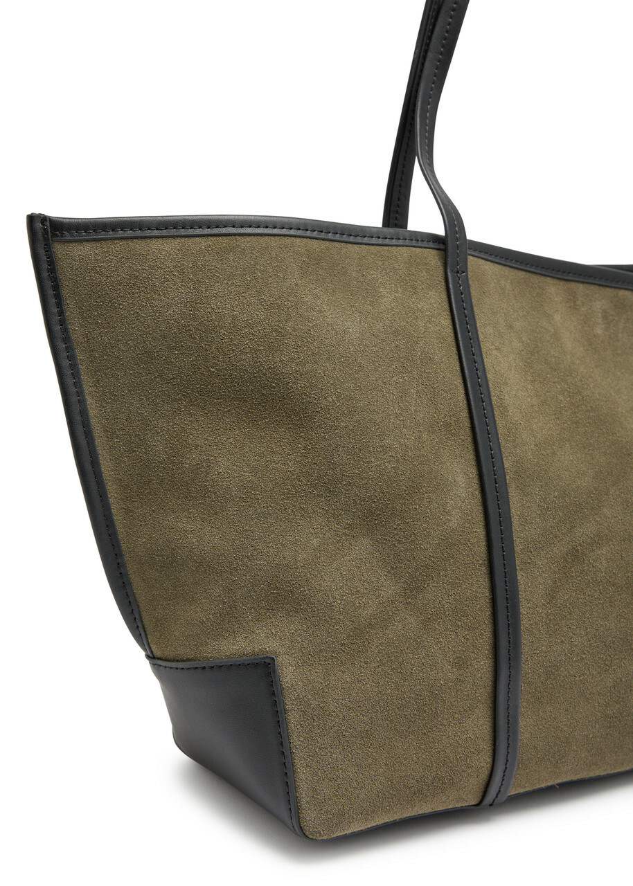 ST. Agni Bateau Large Suede Tote bag - Khaki - One Size