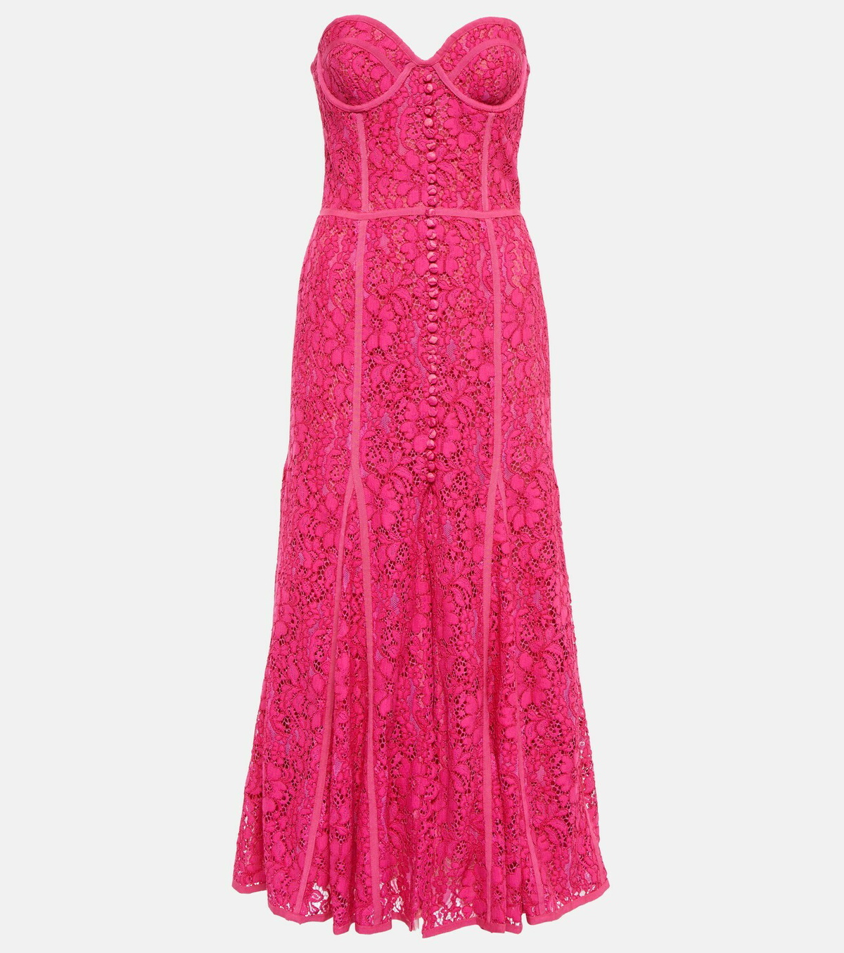 Costarellos Elodie lace bustier maxi dress Costarellos