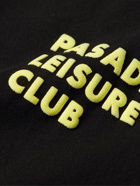 Pasadena Leisure Club - Logo-Print Cotton-Jersey T-Shirt - Black