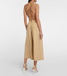 Loewe - Anagram cropped cotton-blend pants