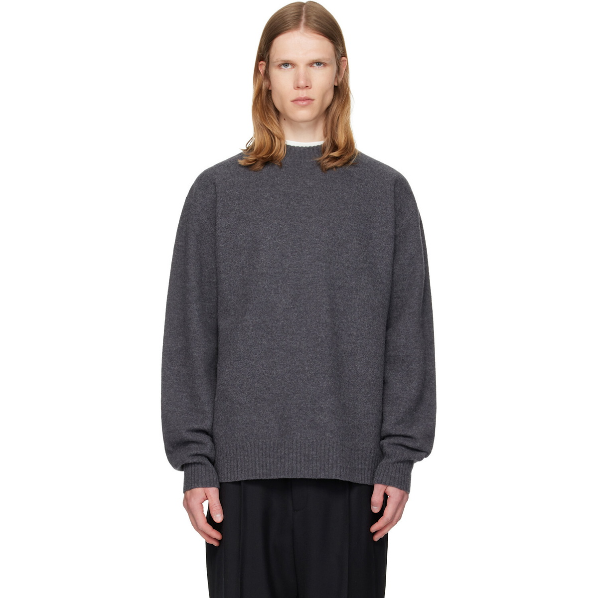 Jil Sander Gray Wool Sweater