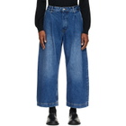 Studio Nicholson Blue Puch Wide Leg Jeans