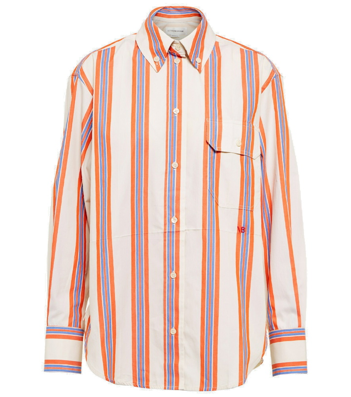 Photo: Victoria Beckham - Striped oversized shirt