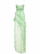 ALESSANDRA RICH - Embellished Printed Silk Georgette Dress