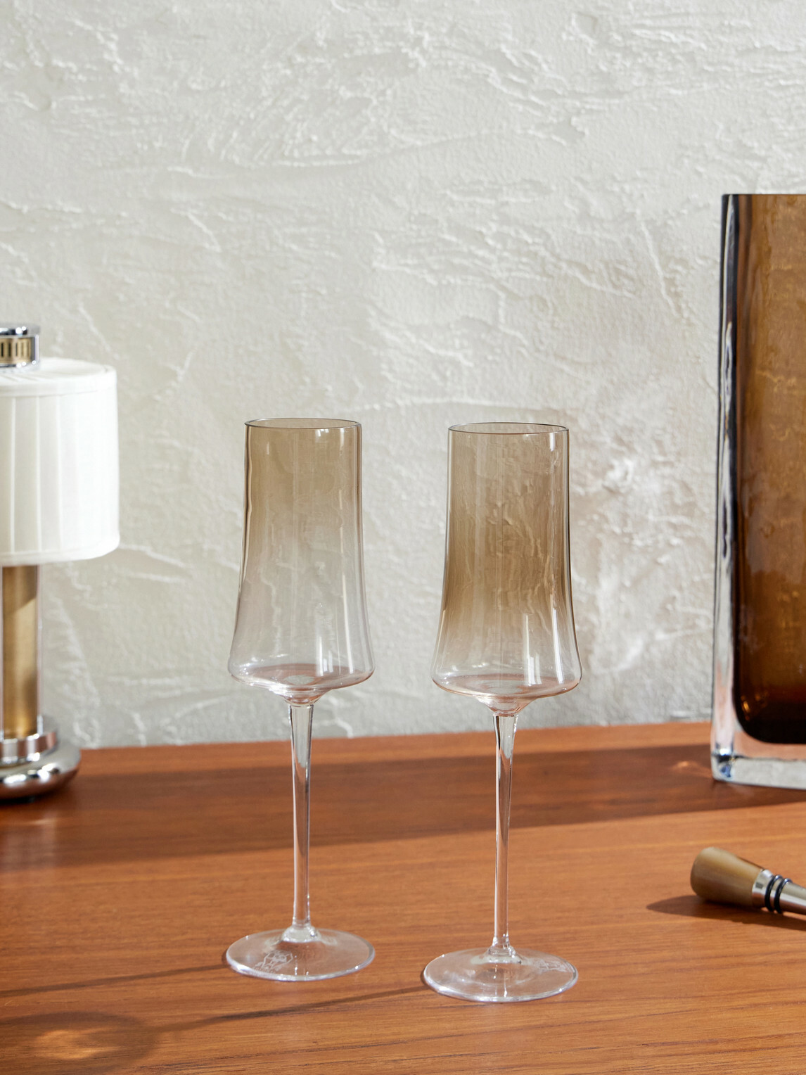 Brunello Cucinelli - Set of Two Murano Glass Flute Glasses