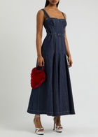 Huishan Zhang Keya Denim Maxi Dress Blue
