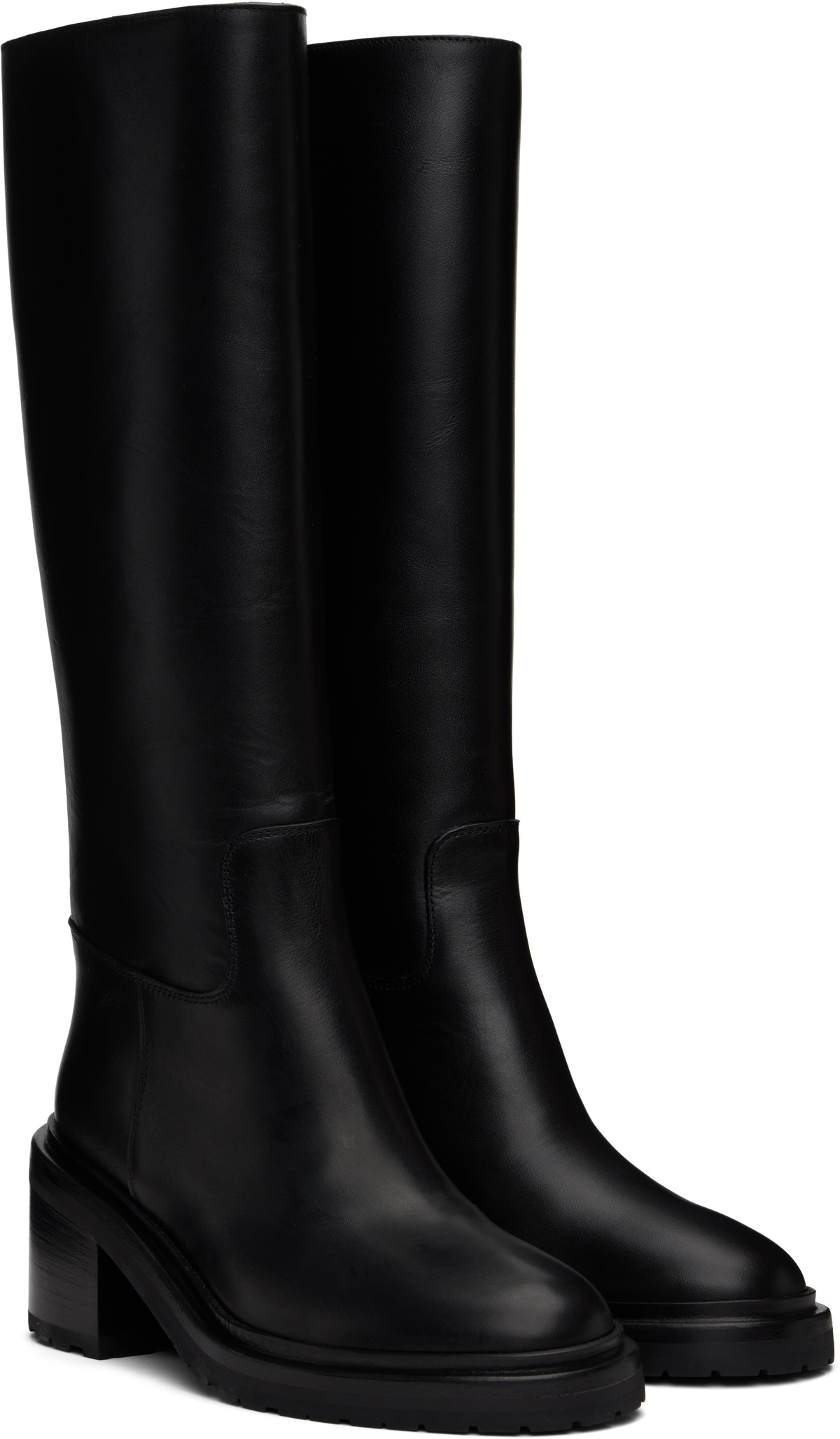 Legres Black Riding Heel Tall Boots