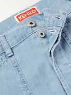 KENZO - Straight-Leg Logo-Appliquéd Jeans - Blue