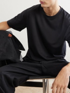 Mr P. - Silk and Cotton-Blend T-Shirt - Black