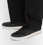 Bottega Veneta - Dodger Intrecciato Leather Slip-On Sneakers - Black