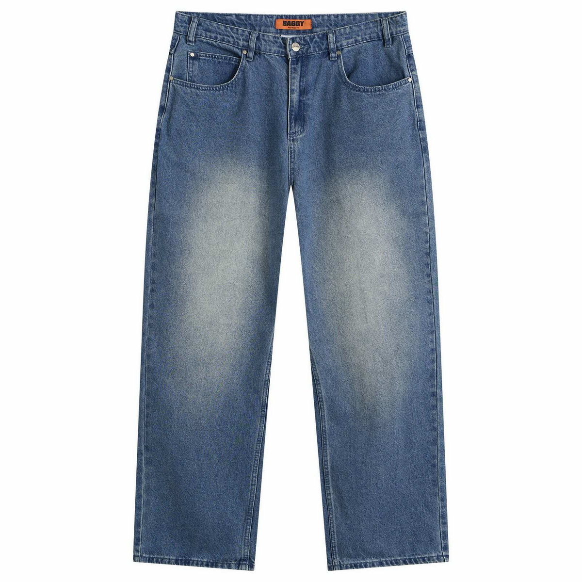 Butter Goods Men's Drummer Baggy Denim Jeans in Stone Wash Blue