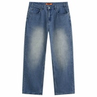 Butter Goods Men's Drummer Baggy Denim Jeans in Stone Wash Blue