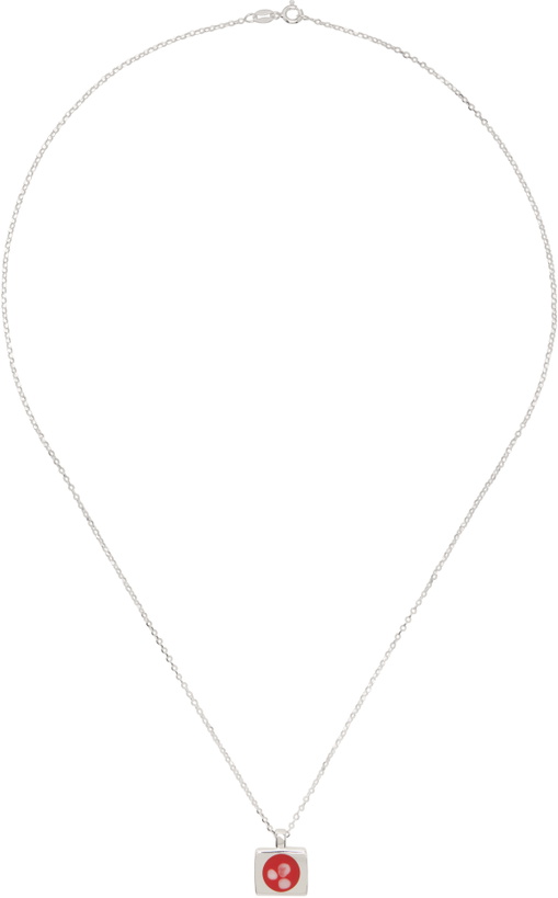 Photo: Ellie Mercer Silver & Red Circle Resin Pendant Necklace