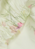 Loveshackfancy Suniva Floral-print Silk Maxi Dress Peach