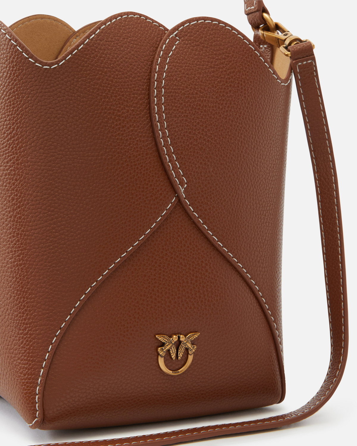 バッグ・カバンその他 Pinko MINI BUCKET BAG Small crossbody bucket bag in raffia with fringe PINKO