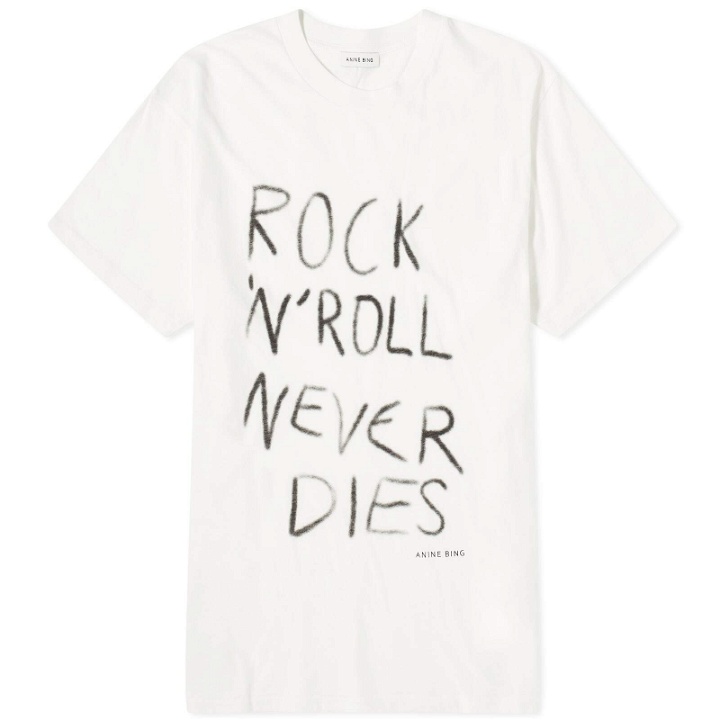 Photo: Anine Bing Women's Walker Rock N Roll T-Shirt in Ivory