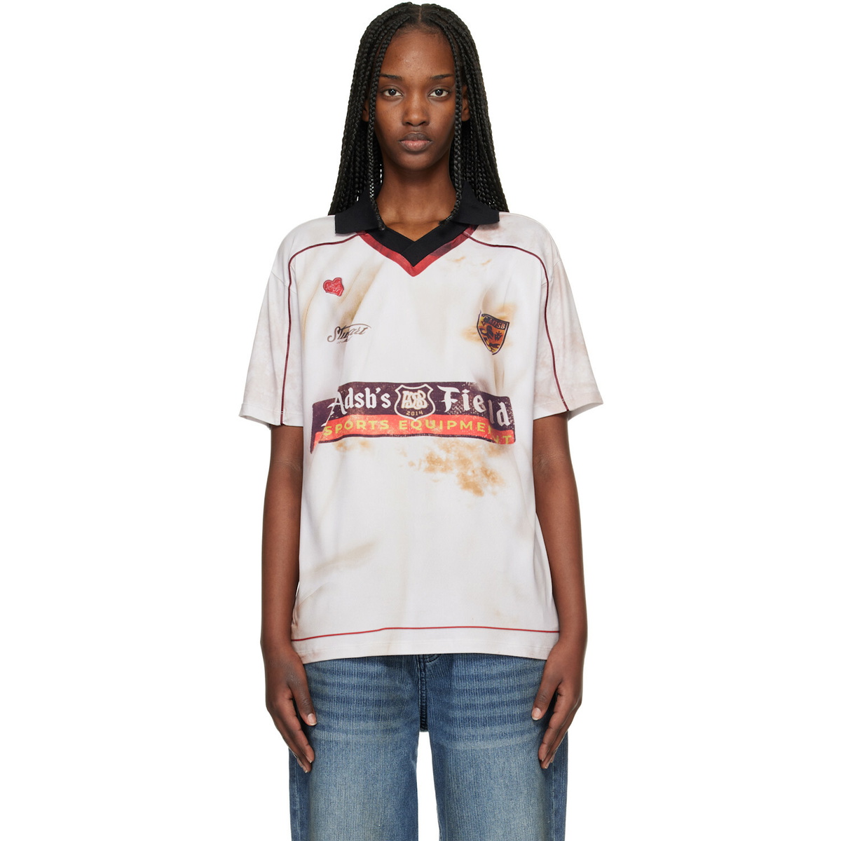 Andersson Bell Off-White Dust Printed Football Jersey