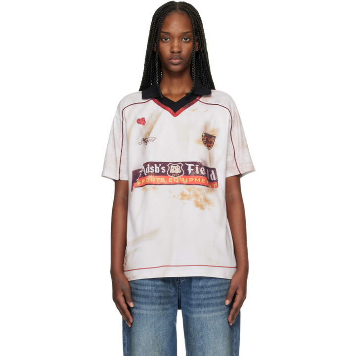 Photo: Andersson Bell Off-White Dust Printed Football Jersey