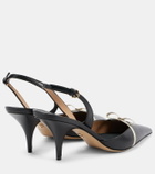 Ferragamo Gylla 70 leather slingback pumps