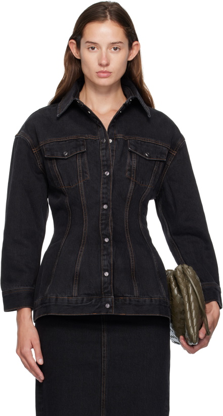 Photo: WARDROBE.NYC Black Denim Contour Jacket