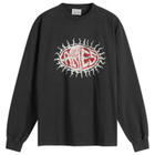 Aries Men's Faded Grunge Long Sleeve T-Shirt in Black