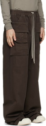 Rick Owens DRKSHDW Brown Tower Creatch Wide Cargo Pants