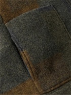 NN07 - Gael 8267 Checked Brushed Wool-Blend Jacket - Brown