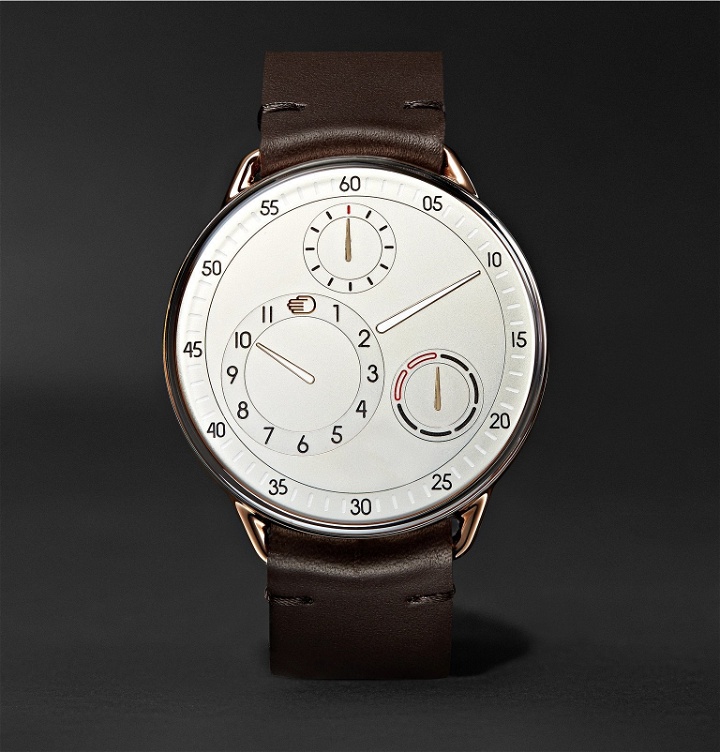 Photo: Ressence - Type 1 MRP 42mm Rose Gold, Titanium and Leather Watch, Ref. No. TYPE 1RG - White