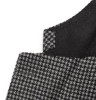 De Petrillo - Posillipo Grey Unstructured Houndstooth Virgin Wool and Cashmere-Blend Blazer - Black