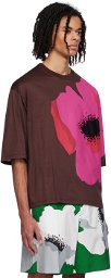 Valentino Burgundy Flower T-Shirt