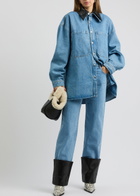 Nanushka Beaux Denim Overshirt Blue