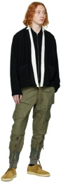 Greg Lauren Black Open Front Cardigan