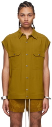 Rick Owens Green Viscose Shirt