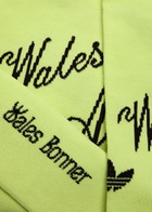 Adidas X Wales Bonner Logo-intarsia Jersey Socks Yellow