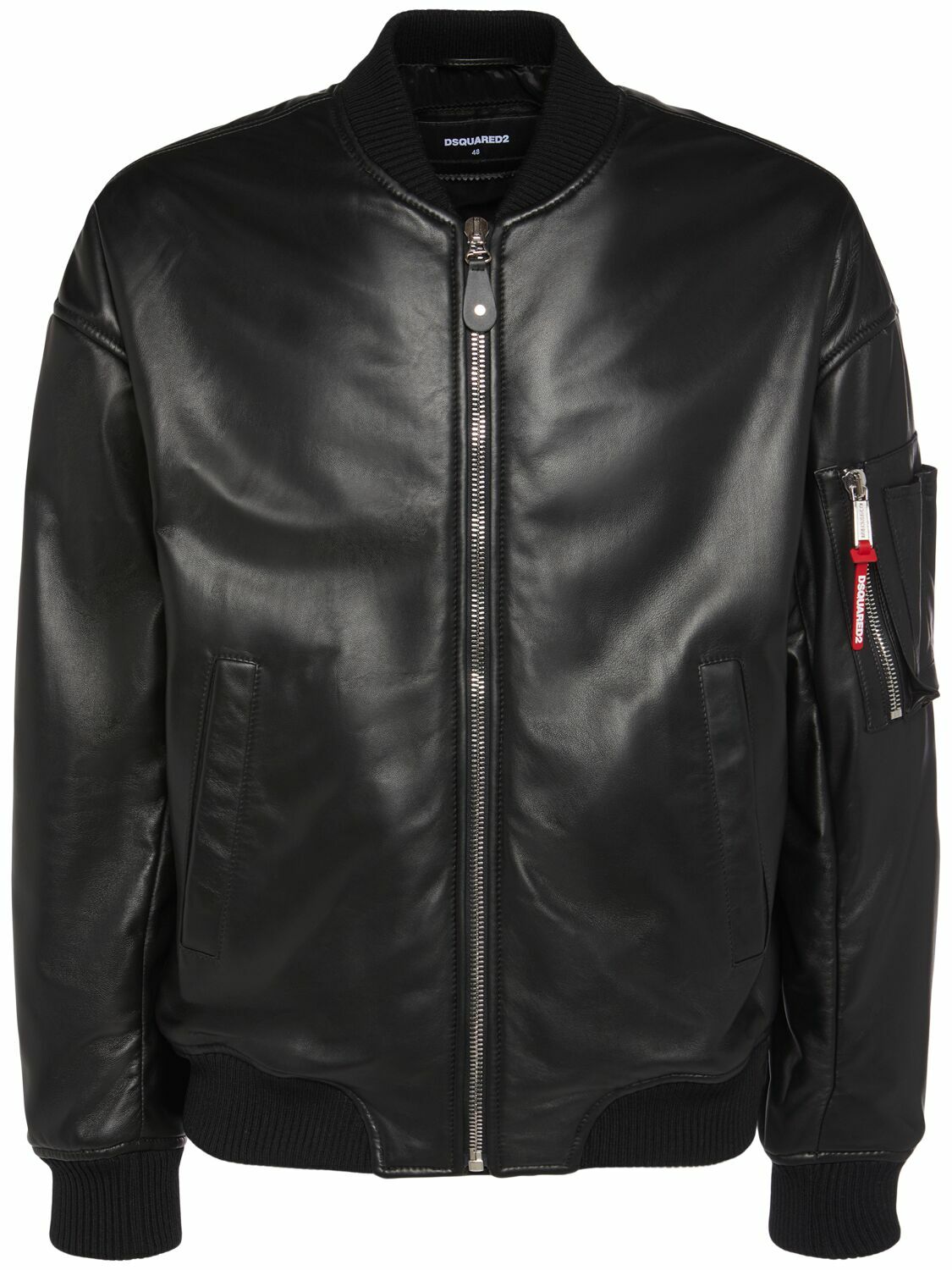 DSQUARED2 Leather Bomber Jacket Dsquared2