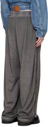 Alexander Wang Gray Perforated Mesh Track Pants