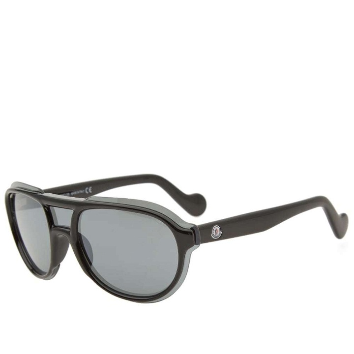 Photo: Moncler ML0055 Sunglasses Black & Smoke Mirror
