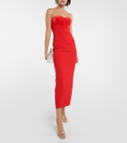 Alex Perry Charlton strapless crêpe midi dress